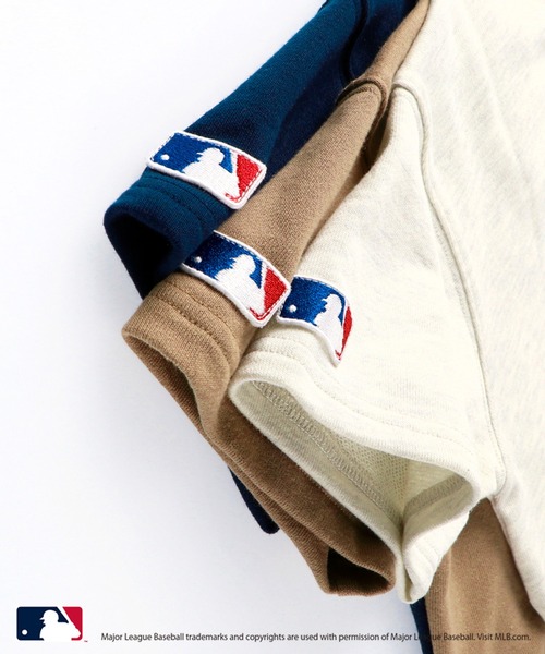 MLB（メジャーリーグベースボール）の「【MLB/Major League Baseball】ゆったりシルエット7分袖スウェットTシャツ（スウェット・キッズ・キナリ/ベージュ/ネイビー・100/90/120/130/110/150/140）」の8枚目の写真