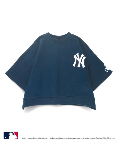 MLB（メジャーリーグベースボール）の「【MLB/Major League Baseball】ゆったりシルエット7分袖スウェットTシャツ（スウェット・キッズ・キナリ/ベージュ/ネイビー・100/90/120/130/110/150/140）」の12枚目の写真