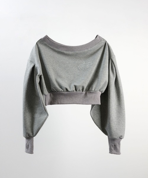 SOLA（ソラ）の「volume sleeve sweatshirts（スウェット・レディース・オフホワイト/グレー・FREE）」の3枚目の写真