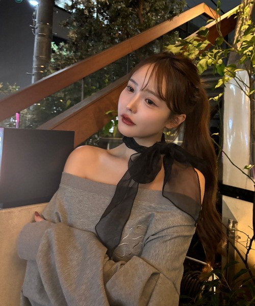 SOLA（ソラ）の「volume sleeve sweatshirts（スウェット・レディース・オフホワイト/グレー・FREE）」の8枚目の写真
