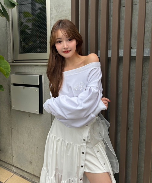 SOLA（ソラ）の「volume sleeve sweatshirts（スウェット・レディース・オフホワイト/グレー・FREE）」の16枚目の写真