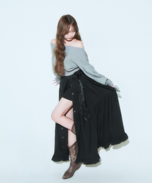 SOLA（ソラ）の「volume sleeve sweatshirts（スウェット・レディース・オフホワイト/グレー・FREE）」の5枚目の写真