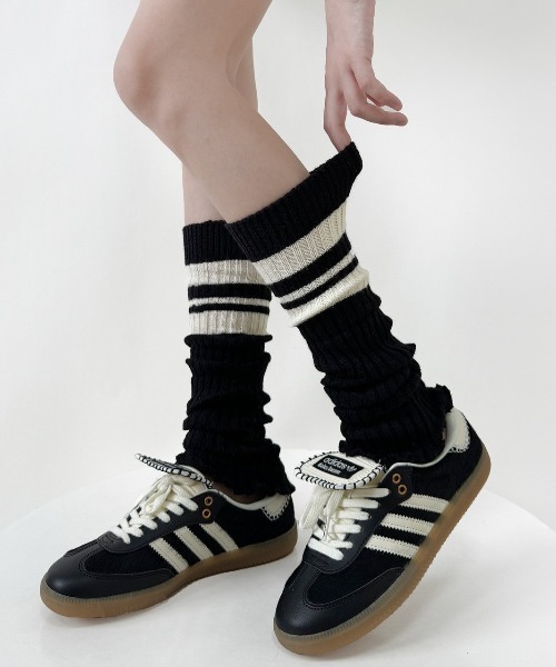 almo（アルモ）の「【LAMPOON】ラインレッグウォーマー（レッグウォーマー・レディース・グレー/ブラック/ホワイト・FREE）」の10枚目の写真