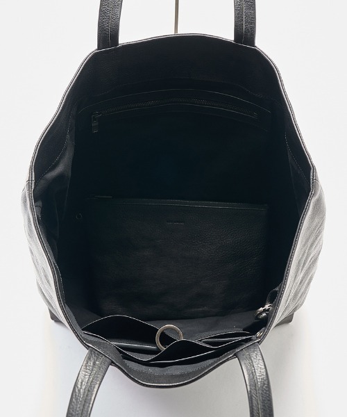 wjk（ダヴルジェイケイ）の「mko12782-KOBE LEATHER big tote bag ビッグトートバッグ（トートバッグ・メンズ・ブラック・FREE）」の5枚目の写真