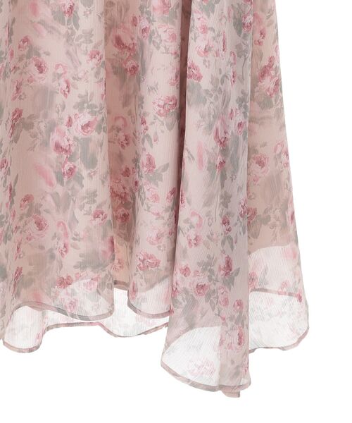 【即日発送】【フォロー割】花咲くボヘミアン♡ガウンワンピース♡L Lace Ladies 花柄ワンピース フラワープリント 、マキシ