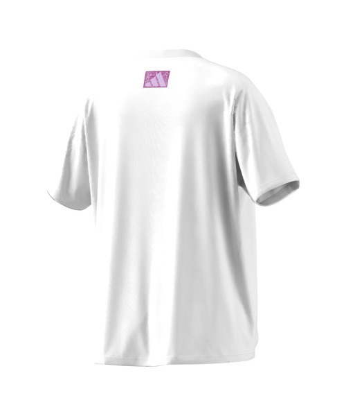 adidas（アディダス）の「【別注】アディダス adidas W CAMO LOGO ポリ Tシャツ AP 限定コラボ（Tシャツ/カットソー・レディース・ホワイト/ライラック/ブラック・S/M/L/XL）」の5枚目の写真