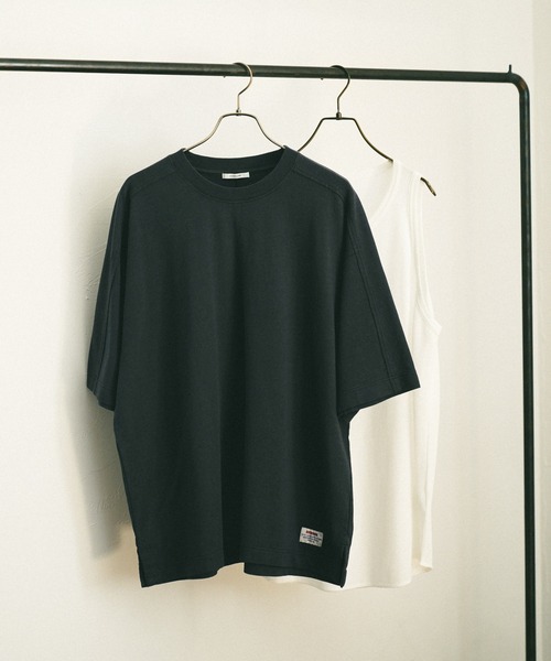 BAYFLOW（ベイフロー）の「[セットでお得!]インレイレイヤード半袖Tシャツ（Tシャツ/カットソー・メンズ・チャコール/グリーン/カーキ/ナチュラル・MEDIUM/LARGE）」の2枚目の写真