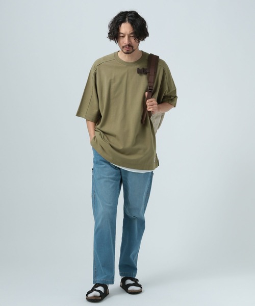 BAYFLOW（ベイフロー）の「[セットでお得!]インレイレイヤード半袖Tシャツ（Tシャツ/カットソー・メンズ・チャコール/グリーン/カーキ/ナチュラル・MEDIUM/LARGE）」の9枚目の写真