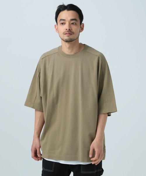 BAYFLOW（ベイフロー）の「[セットでお得!]インレイレイヤード半袖Tシャツ（Tシャツ/カットソー・メンズ・チャコール/グリーン/カーキ/ナチュラル・MEDIUM/LARGE）」の11枚目の写真