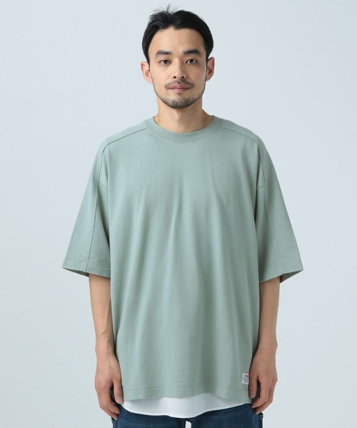 BAYFLOW（ベイフロー）の「[セットでお得!]インレイレイヤード半袖Tシャツ（Tシャツ/カットソー・メンズ・チャコール/グリーン/カーキ/ナチュラル・MEDIUM/LARGE）」の14枚目の写真