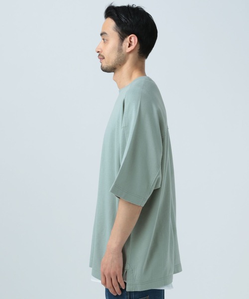 BAYFLOW（ベイフロー）の「[セットでお得!]インレイレイヤード半袖Tシャツ（Tシャツ/カットソー・メンズ・チャコール/グリーン/カーキ/ナチュラル・MEDIUM/LARGE）」の15枚目の写真