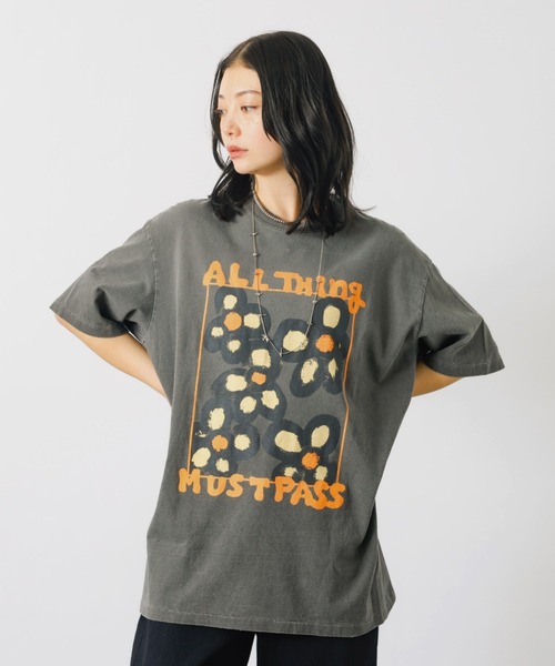 KURO(クロ)の「【KURO/クロ】ANYTHING FLOWER Tシャツ/日本製【WEB限定】(Tシャツ/カットソー・レディース・ブラック/ホワイト・フリー)」の17枚目の写真