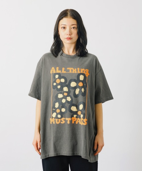 KURO(クロ)の「【KURO/クロ】ANYTHING FLOWER Tシャツ/日本製【WEB限定】(Tシャツ/カットソー・レディース・ブラック/ホワイト・フリー)」の18枚目の写真