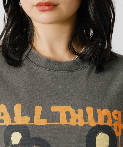 KURO(クロ)の「【KURO/クロ】ANYTHING FLOWER Tシャツ/日本製【WEB限定】(Tシャツ/カットソー・レディース・ブラック/ホワイト・フリー)」の21枚目の写真