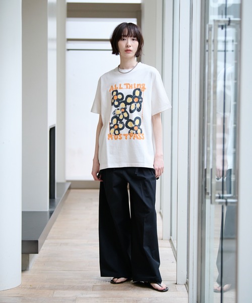 ☆入手困難！非売品☆ ももクロ コラボＴシャツ KURO/クロ】ANYTHING FLOWER Tシャツ/日本製【WEB限定】（T