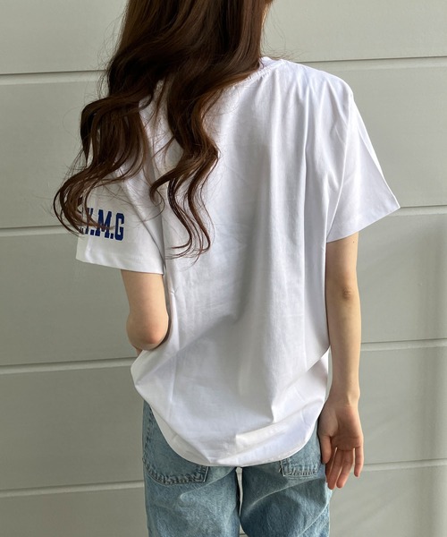 GLAMOROUS JANE(グラマラスジェーン)の「フロントプリントTシャツ(Tシャツ/カットソー・レディース・ブラック/オフホワイト/パープル・M)」の8枚目の写真