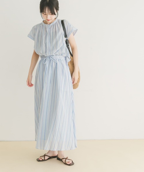 セール】マルチストライプセットアップライクワンピース（ワンピース