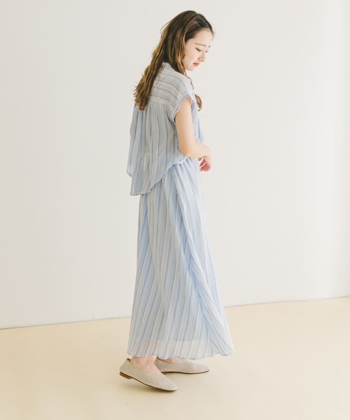 セール】マルチストライプセットアップライクワンピース（ワンピース