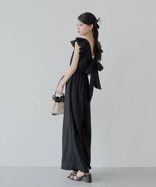 Andequal アンドコール リボンショルダーコンビネゾン ribbon shoulder combinaison – andequal