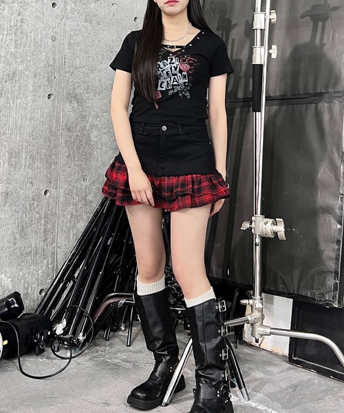 Figments（フィグメンツ）の「パンクロゴＴ（Tシャツ/カットソー・レディース・ホワイト/ブラック・FREE）」の6枚目の写真