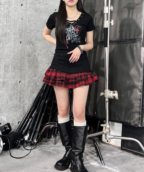 Figments（フィグメンツ）の「パンクロゴＴ（Tシャツ/カットソー・レディース・ホワイト/ブラック・FREE）」の7枚目の写真