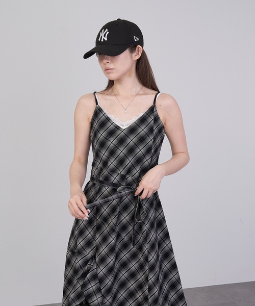 RAY CASSIN（レイカズン）の「【チェック/レース】裾フリルラウンドキャミワンピース（ワンピース・レディース・ブラック系その他/ホワイト系その他2/ブラック系その他2/ホワイト系その他・FREE）」の13枚目の写真
