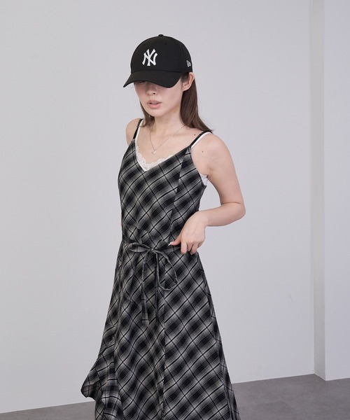 RAY CASSIN（レイカズン）の「【チェック/レース】裾フリルラウンドキャミワンピース（ワンピース・レディース・ブラック系その他/ホワイト系その他2/ブラック系その他2/ホワイト系その他・FREE）」の17枚目の写真