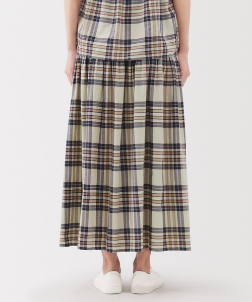 無印良品(ムジルシリョウヒン)の「婦人 マドラスチェックフレアスカート(スカート・レディース・ホワイト系/ブルー系・S/M/L/XL)」の5枚目の写真