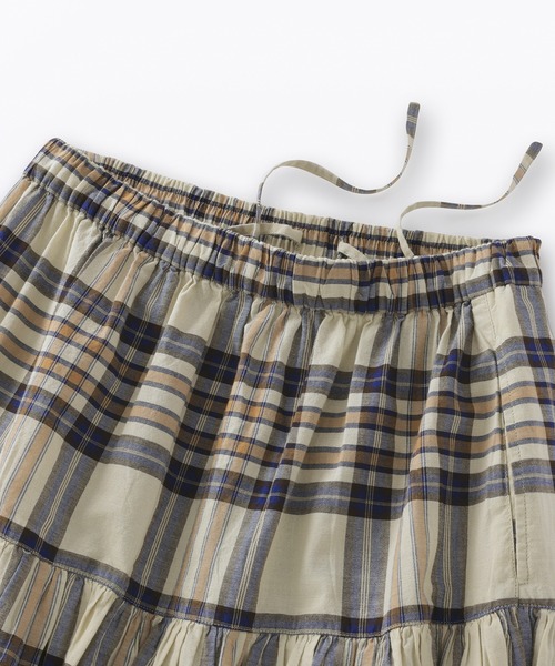 無印良品(ムジルシリョウヒン)の「婦人 マドラスチェックフレアスカート(スカート・レディース・ホワイト系/ブルー系・S/M/L/XL)」の8枚目の写真