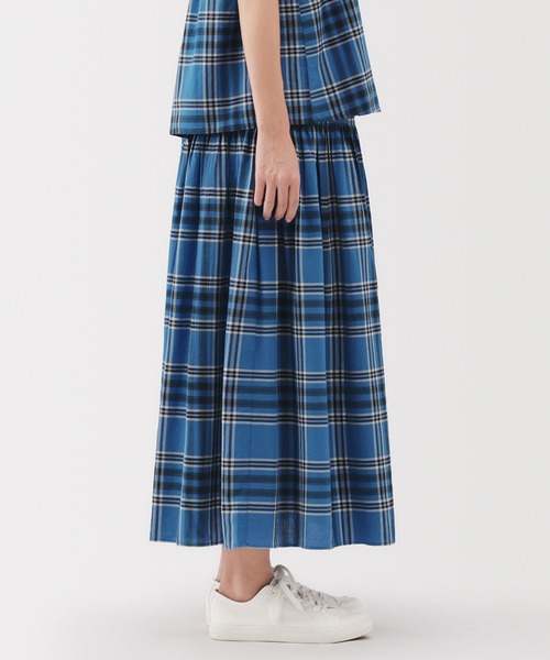 無印良品(ムジルシリョウヒン)の「婦人 マドラスチェックフレアスカート(スカート・レディース・ホワイト系/ブルー系・S/M/L/XL)」の13枚目の写真