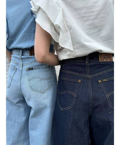 Lee（リー）の「【Leeコラボ】ハイライズセミワイドパンツ（デニムパンツ・レディース・オフホワイト/ブルー/インディゴブルー・SMALL/MEDIUM）」の15枚目の写真