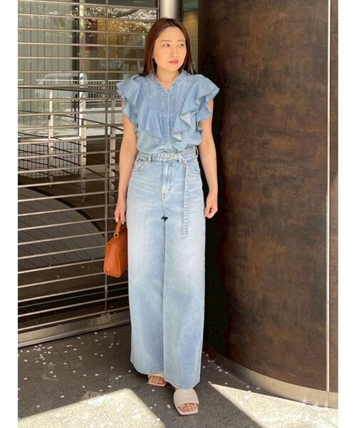 Leeコラボ】ハイライズセミワイドパンツ（デニムパンツ）｜Lee