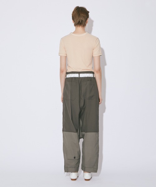beautiful people(ビューティフルピープル)の「double-end light wool tropical pants(その他パンツ・レディース・カーキ/ブラック・38)」の6枚目の写真