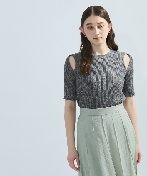 ketty（ケティ）の「シアーパネルフレアスカート≪手洗い可能≫（スカート・レディース・チャコールグレー/グリーン・M）」の11枚目の写真