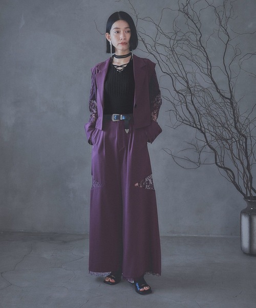 セール】接触冷感/ポイントレースキリカエワイドパンツ(HARE)（その他