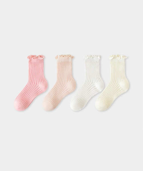 aimoha（アイモハ）の「【aimoha-KIDS-】キッズ　メロウフリルソックスセット（ソックス/靴下・キッズ・マルチ/その他1/その他2・SMALL/MEDIUM/LARGE/X-LARGE）」の2枚目の写真