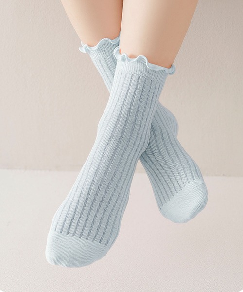 aimoha（アイモハ）の「【aimoha-KIDS-】キッズ　メロウフリルソックスセット（ソックス/靴下・キッズ・マルチ/その他1/その他2・SMALL/MEDIUM/LARGE/X-LARGE）」の4枚目の写真