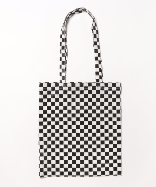 HONEY MI HONEY(ハニーミーハニー)の「block check totebag(トートバッグ・レディース・ブラック/ブルーグレー/ライトグリーン・FREE)」の9枚目の写真