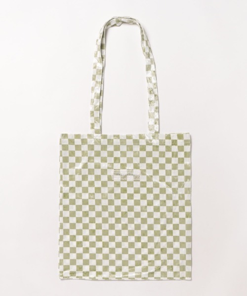 HONEY MI HONEY(ハニーミーハニー)の「block check totebag(トートバッグ・レディース・ブラック/ブルーグレー/ライトグリーン・FREE)」の8枚目の写真