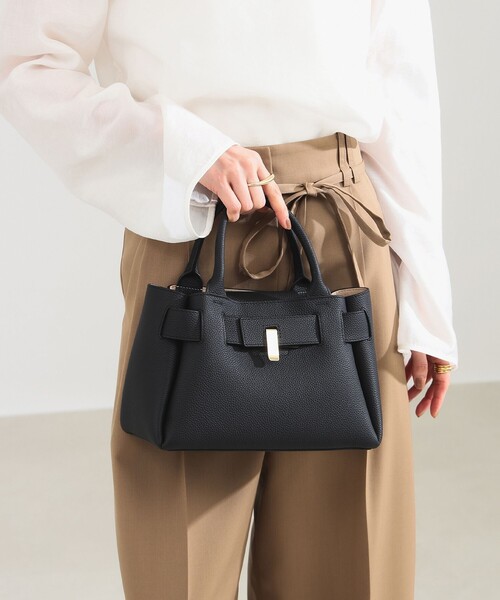 Demi-Luxe BEAMS（デミルクス ビームス）の「【WEB限定】PUNTI. / MIRROR ハンドバッグ（ハンドバッグ・レディース・ブラウン系その他5/ブラック・ONE SIZE）」の3枚目の写真