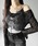 me+em select�i�~�[���Z���N�g�j�́u�y �Qcolor �z�_�u���X�g���b�v���{���V���[�g���[�X�J�[�f�B�K�� �^double strap ribbon short lace cardigan�i�J�[�f�B�K��/�{�����j�v�b�u���b�N