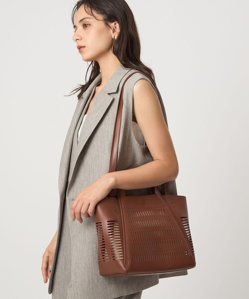 【green label relaxing】レザートートバッグ ブラウン A4可 green label relaxing（グリーンレーベルリラクシング）の