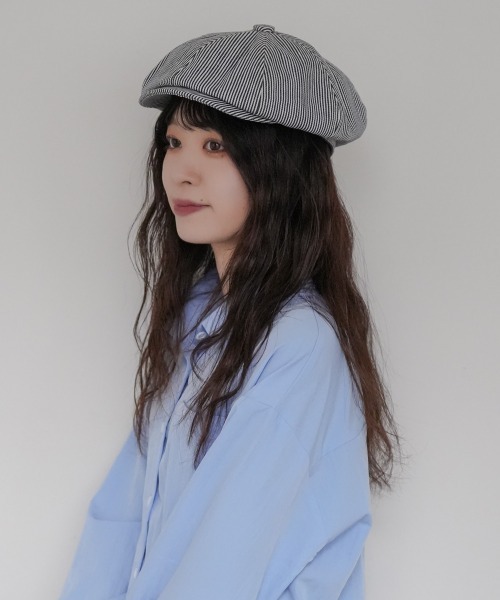 polcadot（ポルカドット）の「デニムステッチキャスケット（キャスケット・メンズ・ネイビー/ストライプ/ブラック・M/XL）」の12枚目の写真