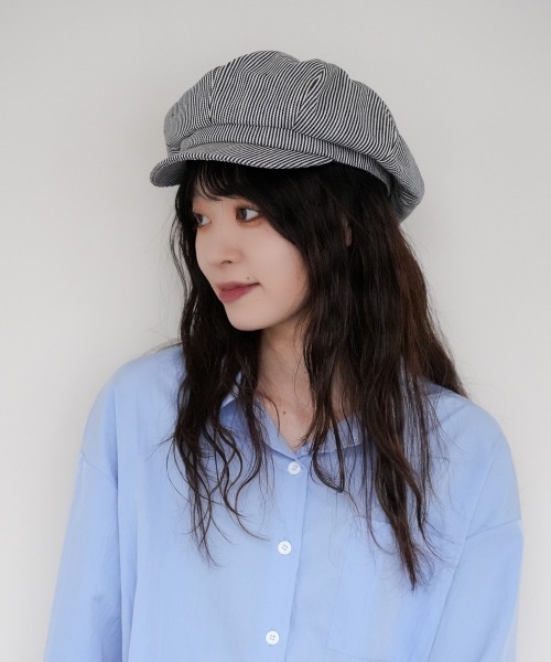 polcadot（ポルカドット）の「デニムステッチキャスケット（キャスケット・メンズ・ネイビー/ストライプ/ブラック・M/XL）」の10枚目の写真
