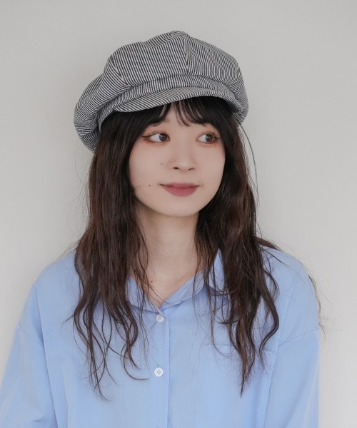 polcadot（ポルカドット）の「デニムステッチキャスケット（キャスケット・メンズ・ネイビー/ストライプ/ブラック・M/XL）」の11枚目の写真