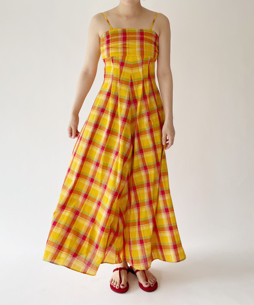 セール】DELIY/デリー cotton madras check ドレス DLY-116158