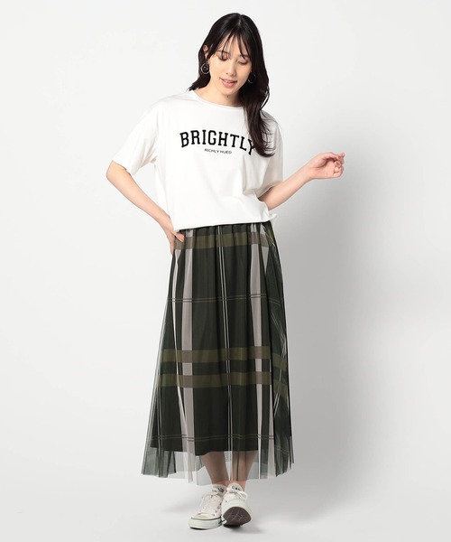 Grand PARK（グランドパーク）の「接触冷感 フロッキーロゴ Ｔシャツ（Tシャツ/カットソー・レディース・ホワイト/グレー/ブラック/ベージュ・FREE）」の21枚目の写真