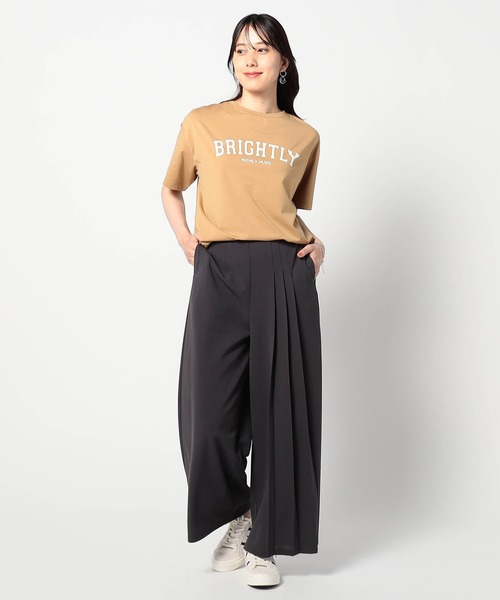 Grand PARK（グランドパーク）の「接触冷感 フロッキーロゴ Ｔシャツ（Tシャツ/カットソー・レディース・ホワイト/グレー/ブラック/ベージュ・FREE）」の20枚目の写真