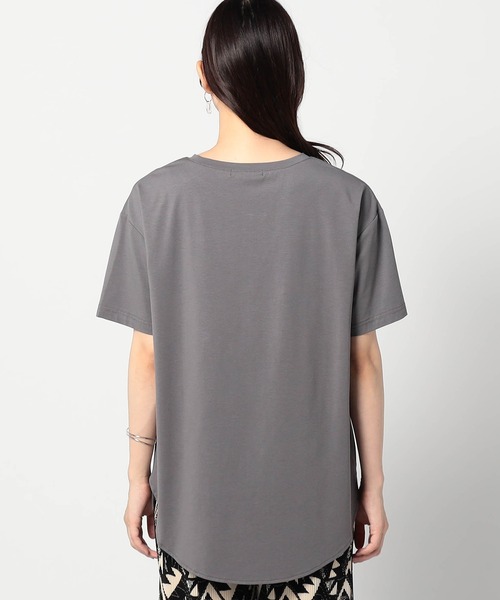 Grand PARK（グランドパーク）の「接触冷感 フロッキーロゴ Ｔシャツ（Tシャツ/カットソー・レディース・ホワイト/グレー/ブラック/ベージュ・FREE）」の16枚目の写真