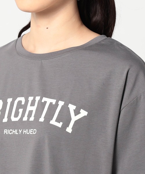 Grand PARK（グランドパーク）の「接触冷感 フロッキーロゴ Ｔシャツ（Tシャツ/カットソー・レディース・ホワイト/グレー/ブラック/ベージュ・FREE）」の15枚目の写真